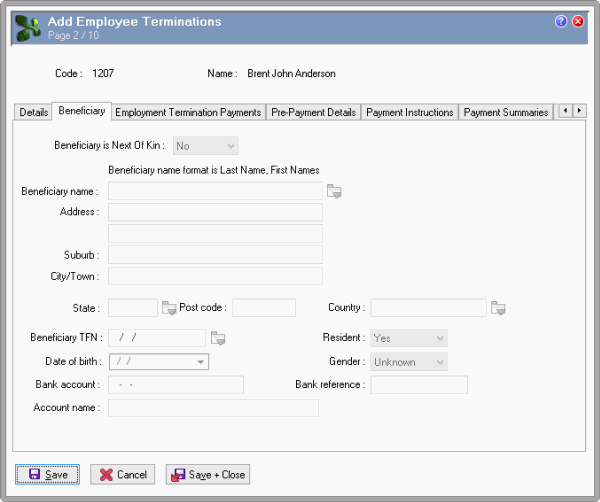 EmpTerm-Beneficiary