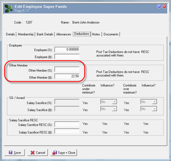 EmpSuperFund-DednOtherMem