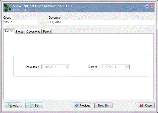 Period Superannuation PTDs