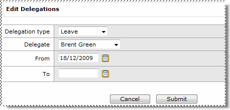Edit Delegations