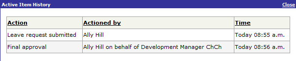 Delegation history