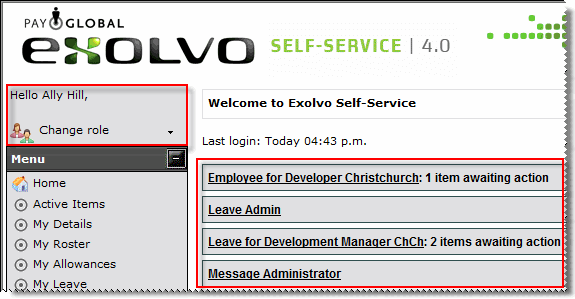 Change role