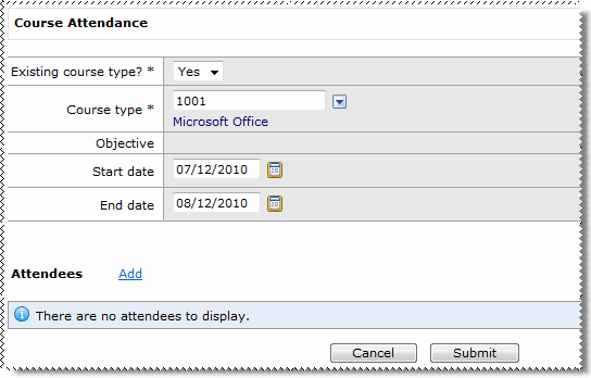 Course Attendance