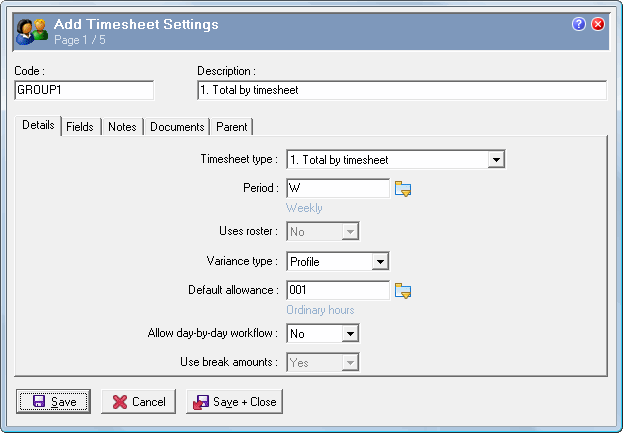 Add Timesheet Settings