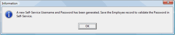 Generate Password for One Employee - Information_