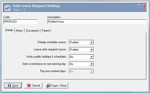 Leave Request Settings