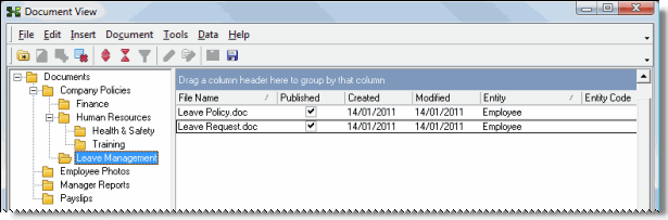 Open Document View