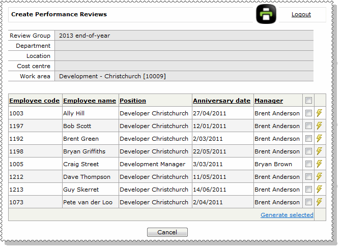 Create Performance Review 2