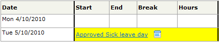 My Roster - Approved Leave