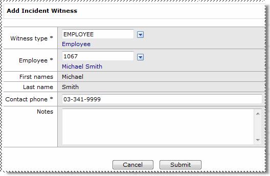 Incident witness