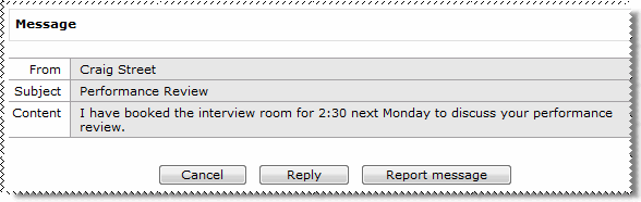 Message Inbox - Personal Message