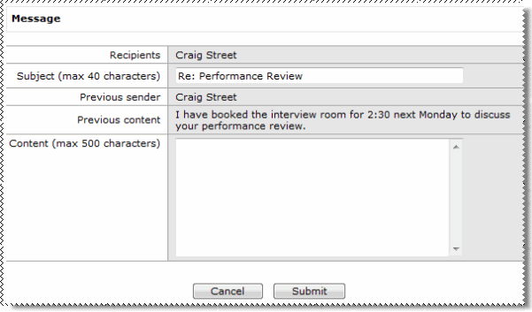 Personal Messages - Reply