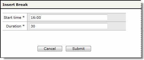 Insert Break - Special Break