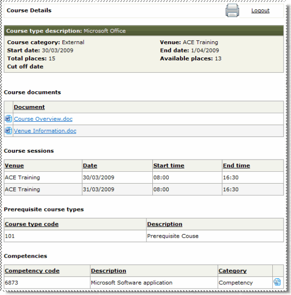 Employee - Course Details