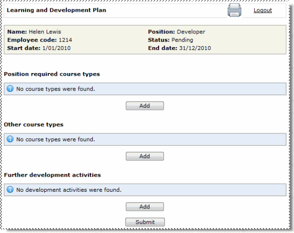 Employee - Learning and Development Plan