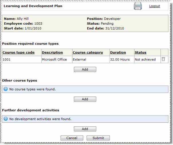 Learning and Development Plan - On Behalf