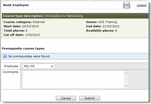 Book Employee - Manager