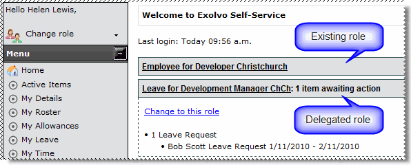 Assuming the role of a delegate