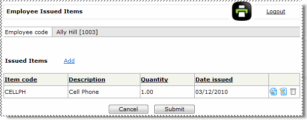 Issued Items outcome
