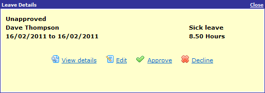 Roster - leave request
