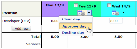 Approve Single Day
