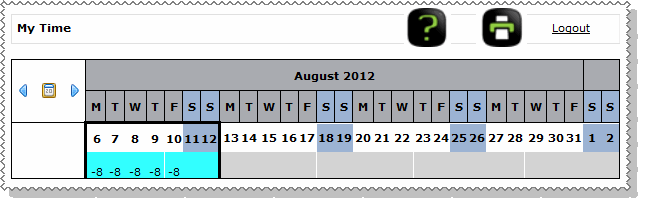 Ready for timesheet entry