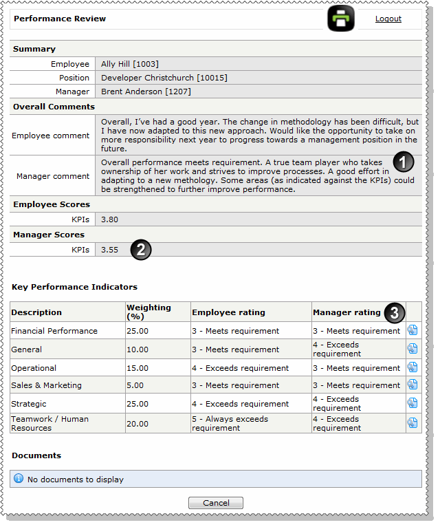Completed Review - Employee
