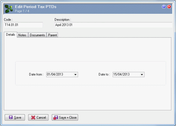 PeriodTaxPTD-Details